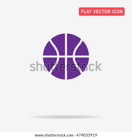 Basketball icon. Vector concept illustration for design.