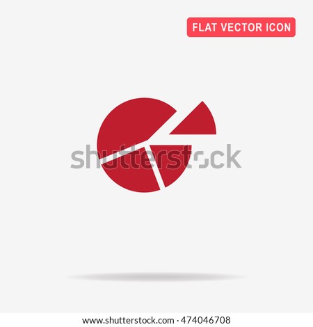 Pie chart icon. Vector concept illustration for design.