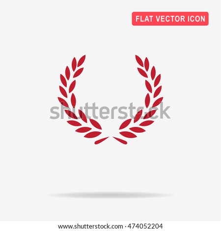 Laurel wreath icon. Vector concept illustration for design.