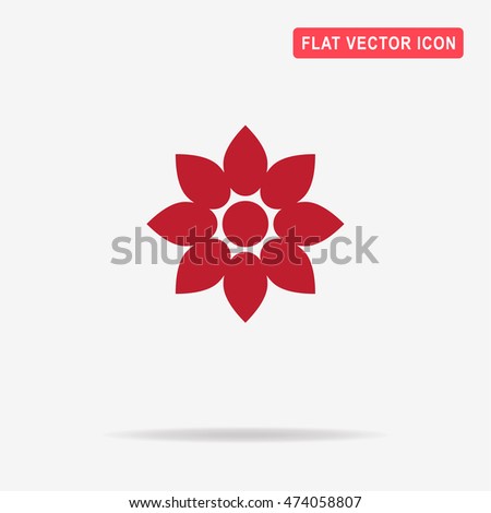Flower icon. Vector concept illustration for design.