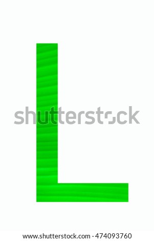 Green letter L Royalty-Free Stock Photo #474093760