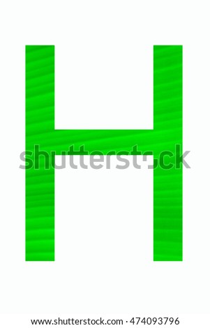 Green letter H