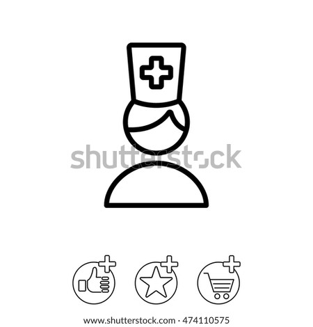 Web line icon. Doctor