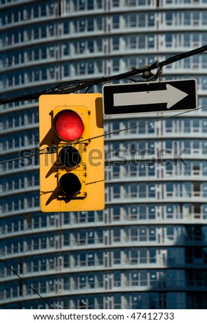 Red Traffic Light close up