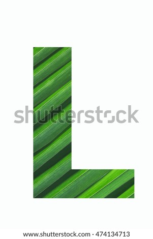 Green letter L Royalty-Free Stock Photo #474134713