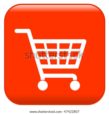 Red shopping basket sign