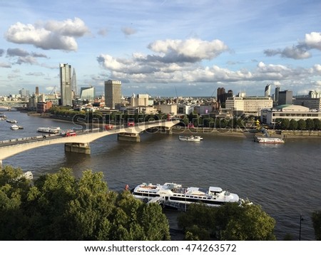 City view of london and river thames