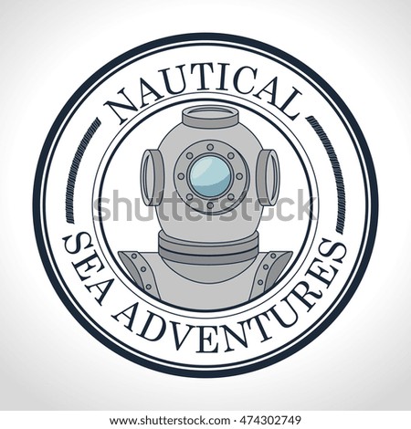 aqualung antique diving icon vector illustration graphic