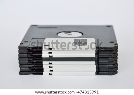 diskette on white background