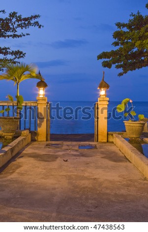 Evening kind on ocean , Bali, Indonesia