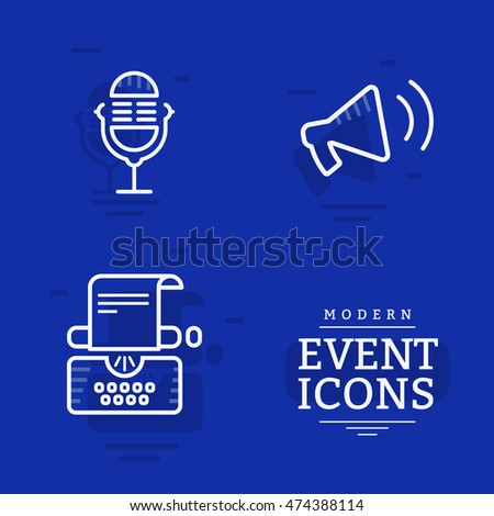 Icons on holding events and celebrations