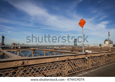 View from Brooklyn Bridge, New York, USA