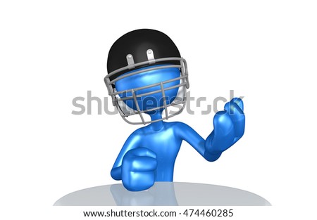 Football Character 3D Illustration
