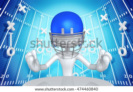 Football Character 3D Illustration