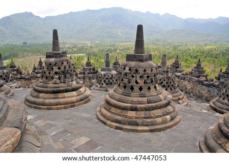 Borobudur Temple . Yogyakarta, Java, Indonesia.