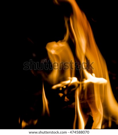 flame of fire, bright background