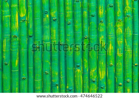 Green bamboo wall 