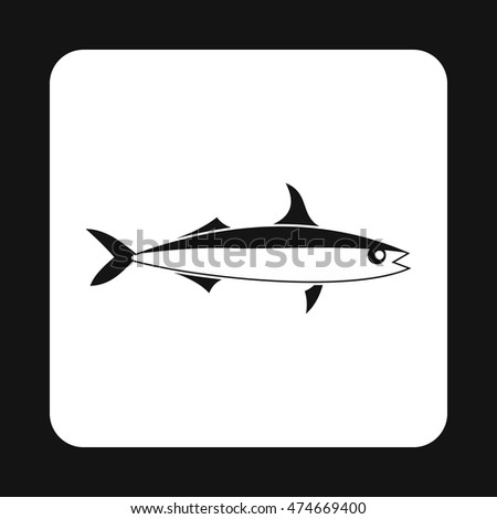 Smelt fish icon in simple style isolated on white background. Inhabitants aquatic environment symbol