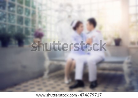 Blur of pre-wedding photo, soft beautiful pre-wedding photo
