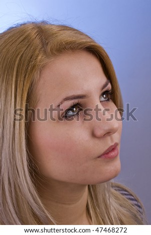 portrait of attractive blonde woman