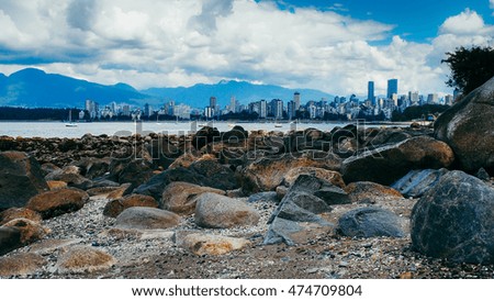 Downtown Vancouver, Canada from Kitsilano beach