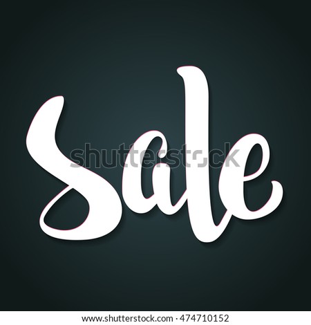 Sale lettering. Vector illustration. Sale banner.