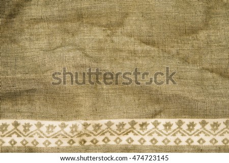 
Cotton brown fabric . linen cloth pattern . Green cotton fabric pattern. rumpled cotton fabric pattern