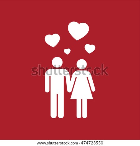 Couple icon . People sign . Vector illustration