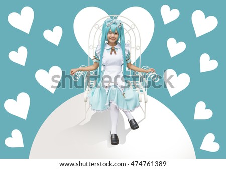 Japan women anime cosplay maid , hand made costume
