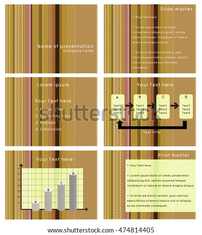 presentation template with colorful pattern and line background in clipping mask