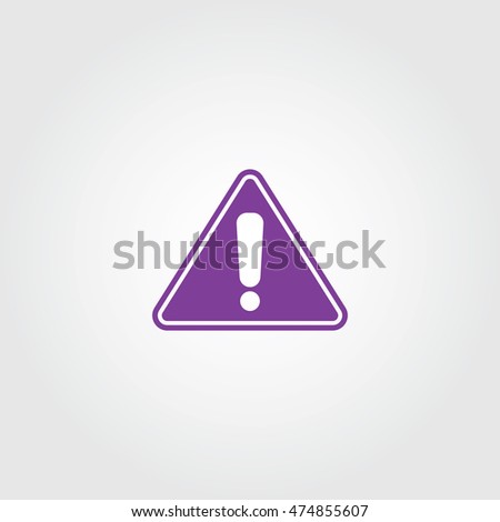 Alert warning purple icon
