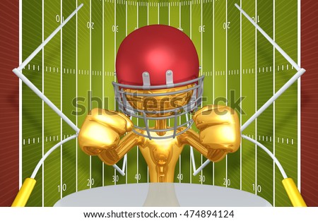 Football Character 3D Illustration