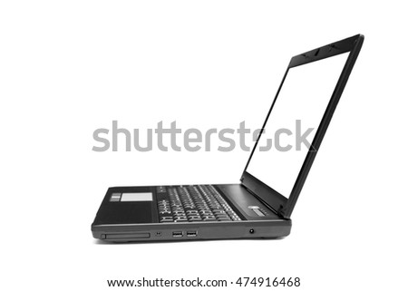 Laptop on white
