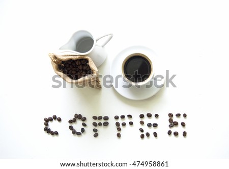 Coffee cup on wooden table white ,soft and select focus
