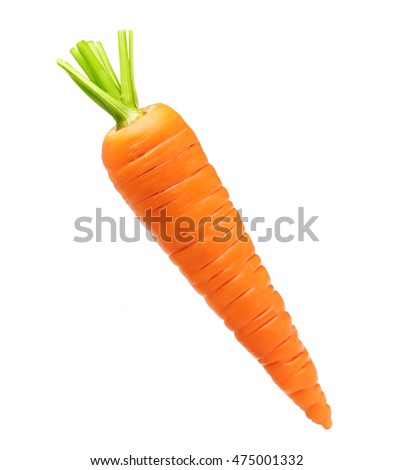 Carrot isolated on white background Royalty-Free Stock Photo #475001332