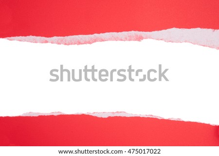 Ripped, Torn paper on isolated white background