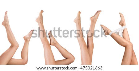 Set of beautiful female legs