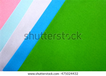 Material design on colorful origami papers