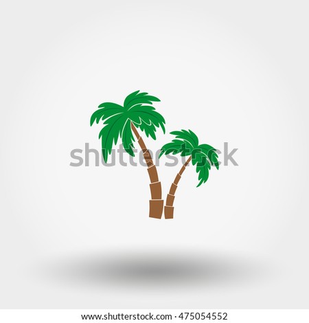 Palms. Icon for web and mobile application. Vector illustration on a white background. Flat design style.