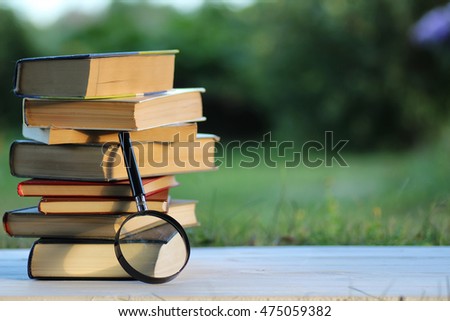 educaion book stack page outdoor