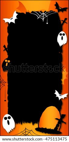 Halloween sign and billboard vector background