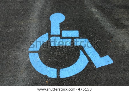 Painted Handicap Symbol on Asphalt