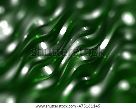 Abstract green elegant background with glitter and waves. illustration beautiful.
