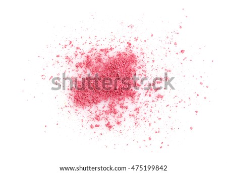 Pink eye shadow isolated on white Royalty-Free Stock Photo #475199842