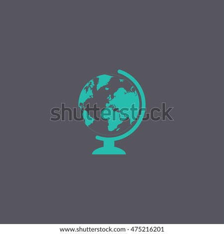 geography school earth globe web icon. vector illustration