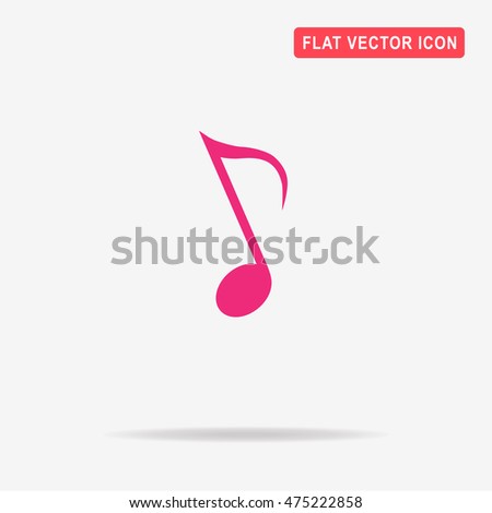 Music note icon. Vector concept illustration for design.