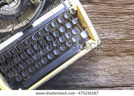 Thailand old-fashioned typewriter. Vintage style.