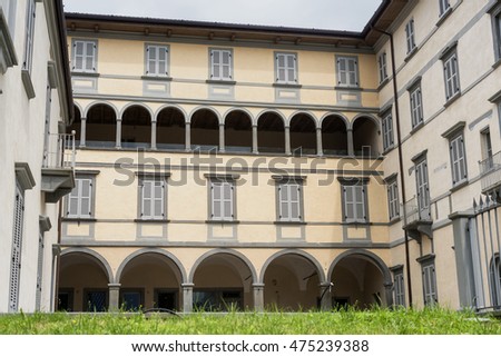 Lovere (Bergamo, Lombardy, Italy): exterior of historic palace