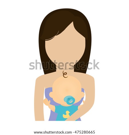 mother boy baby cute little childhood icon. Isolated and flat illustration. Vector graphic