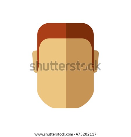 man male avatar person icon. Isolated and flat illustration